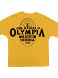 Men's Plus Size Letter Round Neck Short Sleeve T-Shirt