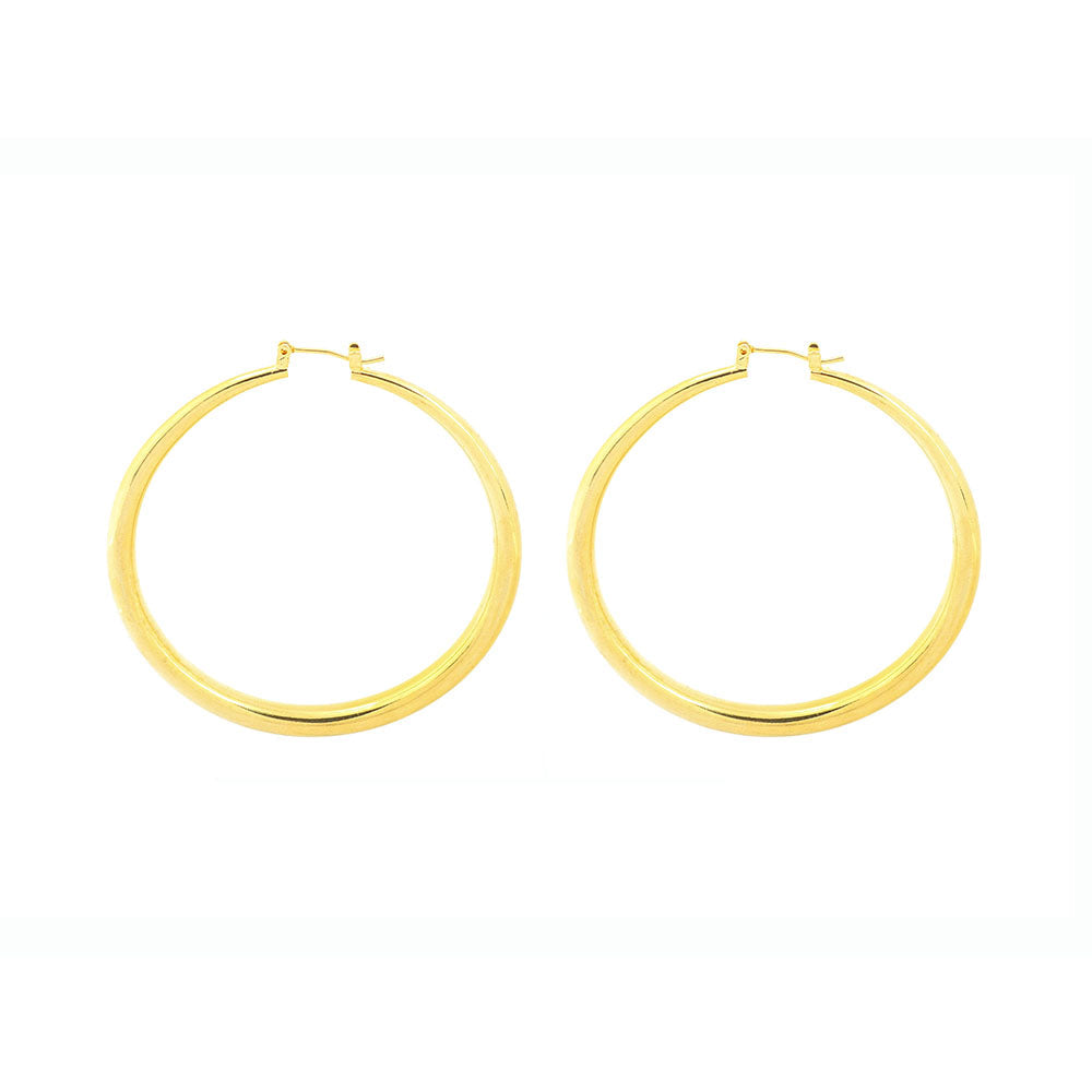 14K Gold Graduated Classic Hoop Earring