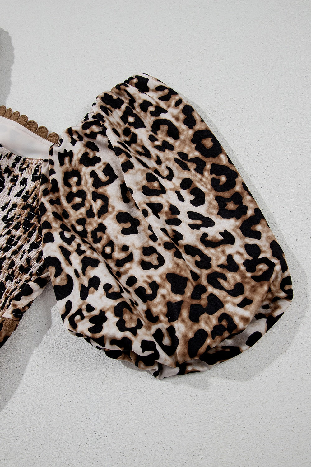 Leopard Square Neck Puff Sleeve Maxi Dress