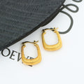 RMZ GOLD NYC 14K Gold Cute Wavy Pattern Hoop Earring