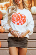 Graphic Round Neck Long Sleeve Sweatshirt