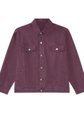 Men's Button Up Dropped Shoulder Denim Jacket