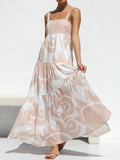 Square Neck Wide Strap Maxi Dress