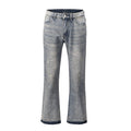 Men's Frayed Hem Bootcut Jeans