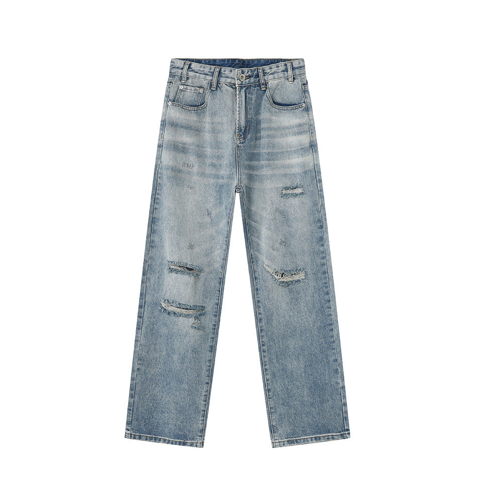 Distressed Wide Leg Jeans