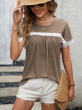 Ivy Lane Contrast Round Neck Short Sleeve Tee
