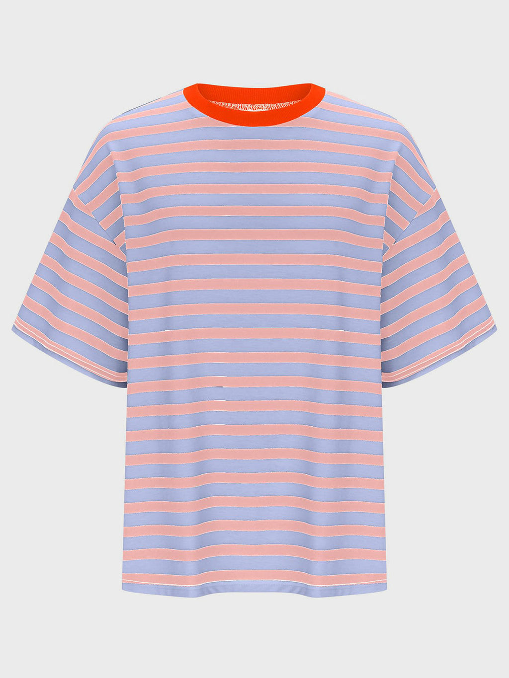 Striped Round Neck Half Sleeve T-Shirt
