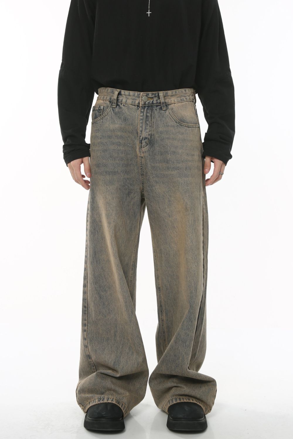 Wide Leg Jeans with Pockets