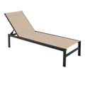 6-Position Chaise Lounge Chairs with Rustproof Aluminium Frame-Brown