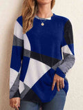 Color Block Round Neck T-Shirt