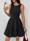 Perfee Ruched Sleeveless Mini Dress