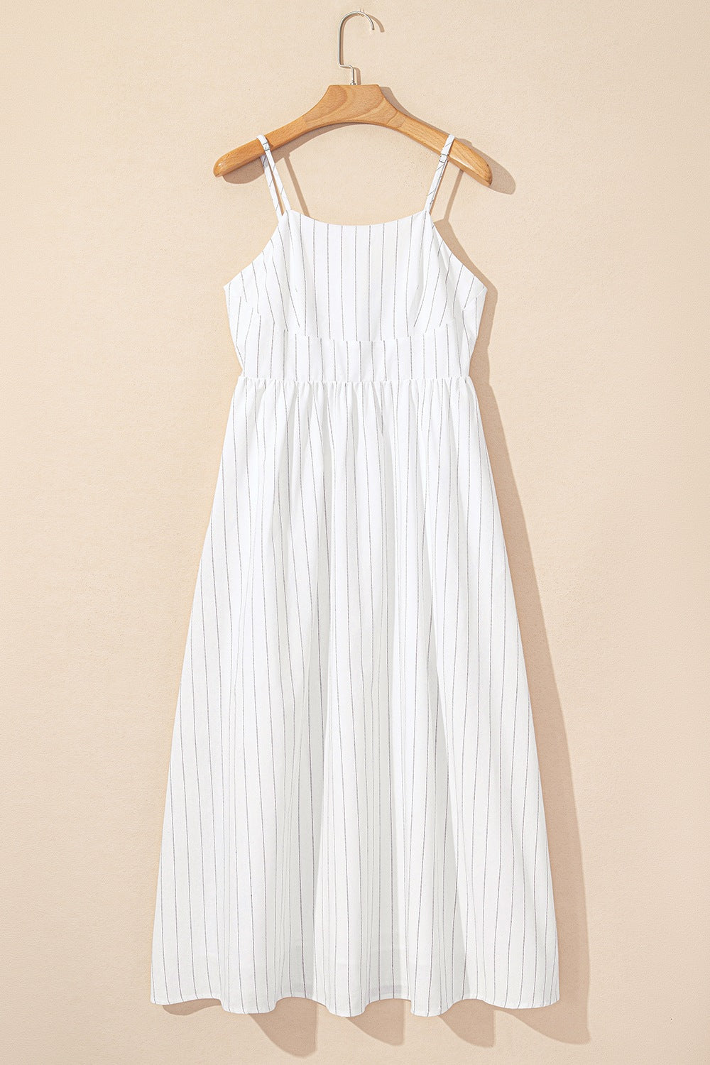 Stripe Square Neck Cami Dress with Pockets