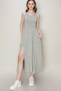 HYFVE Sleeveless Slit Midi Dress