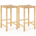 26 Inch Dining Bar Stool Set of 2-Natural