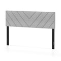 Linen Upholstered Headboard for Full and Queen Size Bed Frames-Gray