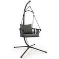 Hanging Swing Chair with Stand-Gray