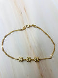RMZ GOLD NYC 18K Gold Cute Teddy Bear Singapore link anklet