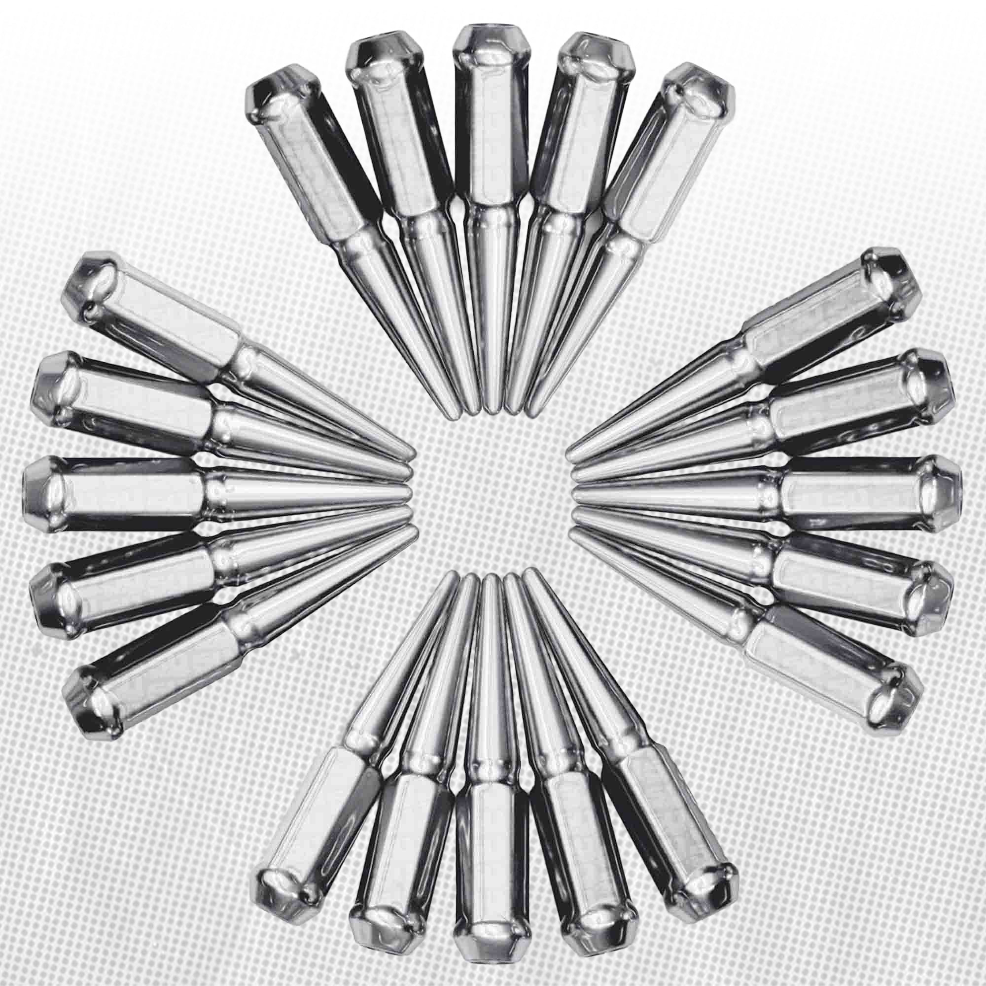 12x1.5mm Extended Spike Lug Nuts - 60 Degree Taper Seat
