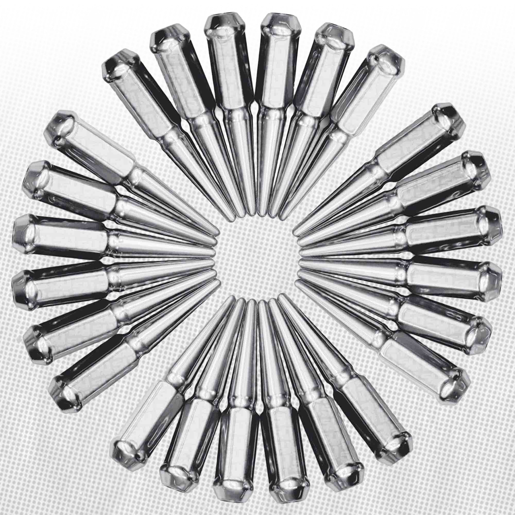 12x1.25mm Extended Spike Lug Nuts - 60 Degree Taper Seat
