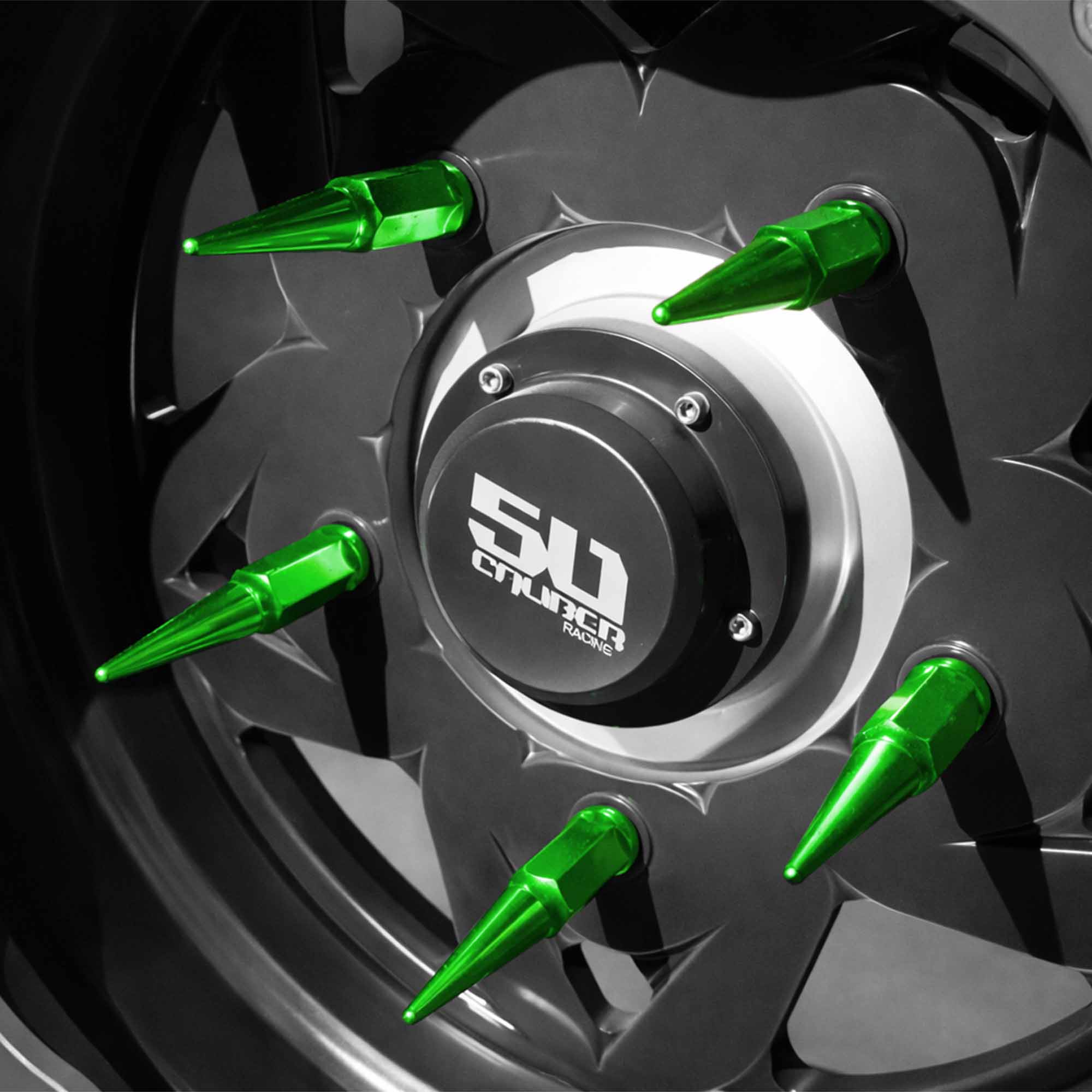 12x1.5mm Extended Spike Lug Nuts - 60 Degree Taper Seat