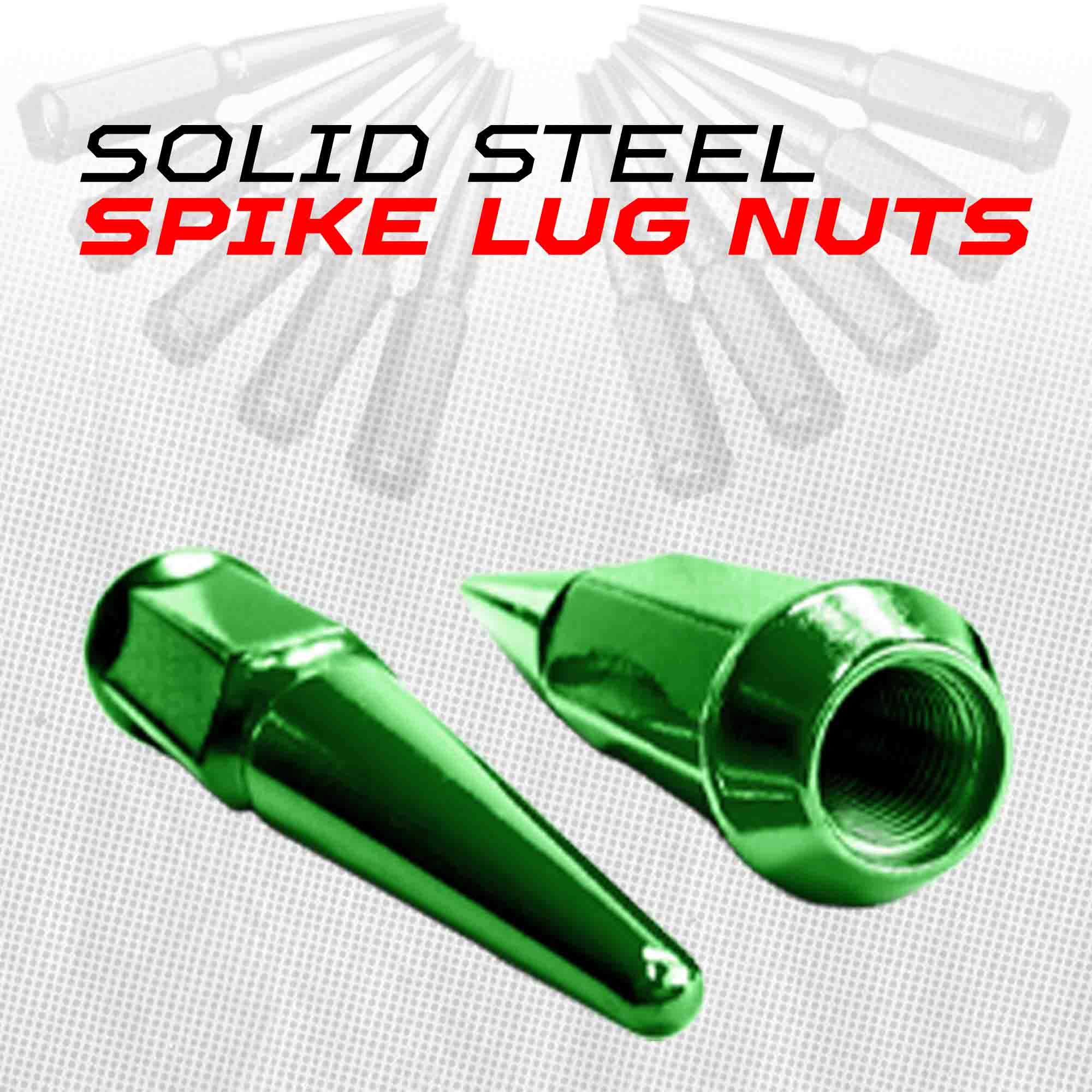 14x2.0mm Extended Spike Lug Nuts - 60 Degree Taper Seat
