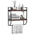 Over the Toilet Shelf Wall Mounted with Metal Frame for Bathroom