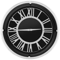 13.5/17.5 Inch Silent Wall Clock with Silver Frame-L