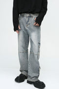 Wide Leg Jeans with Cargo Pockets