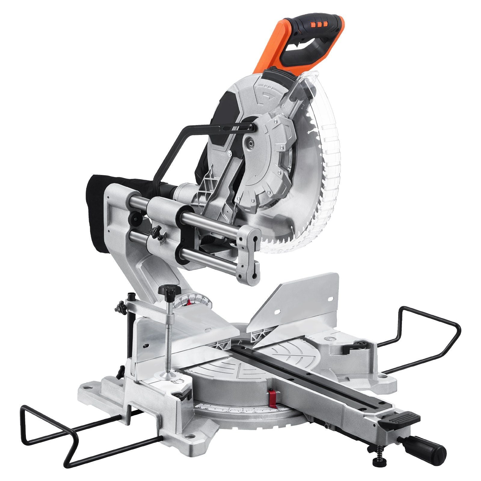 Sliding Compound Miter Saw 12-In Blade 15 Amp Motor Corded Double Bevel 60-Tooth