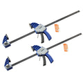 Bar Clamps for Woodworking 2-Pack 24 inch One-Handed Clamp/Spreader 340 lbs Load