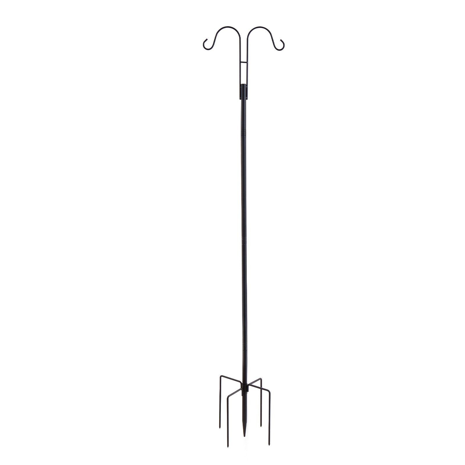 Double Shepherds Hook 8 Pack 60 Inch Heavy Duty Bird Feeder Pole