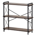 Metal Bookshelf Rustic Bookshelf 3-Tier for Living room Bedroom & Office