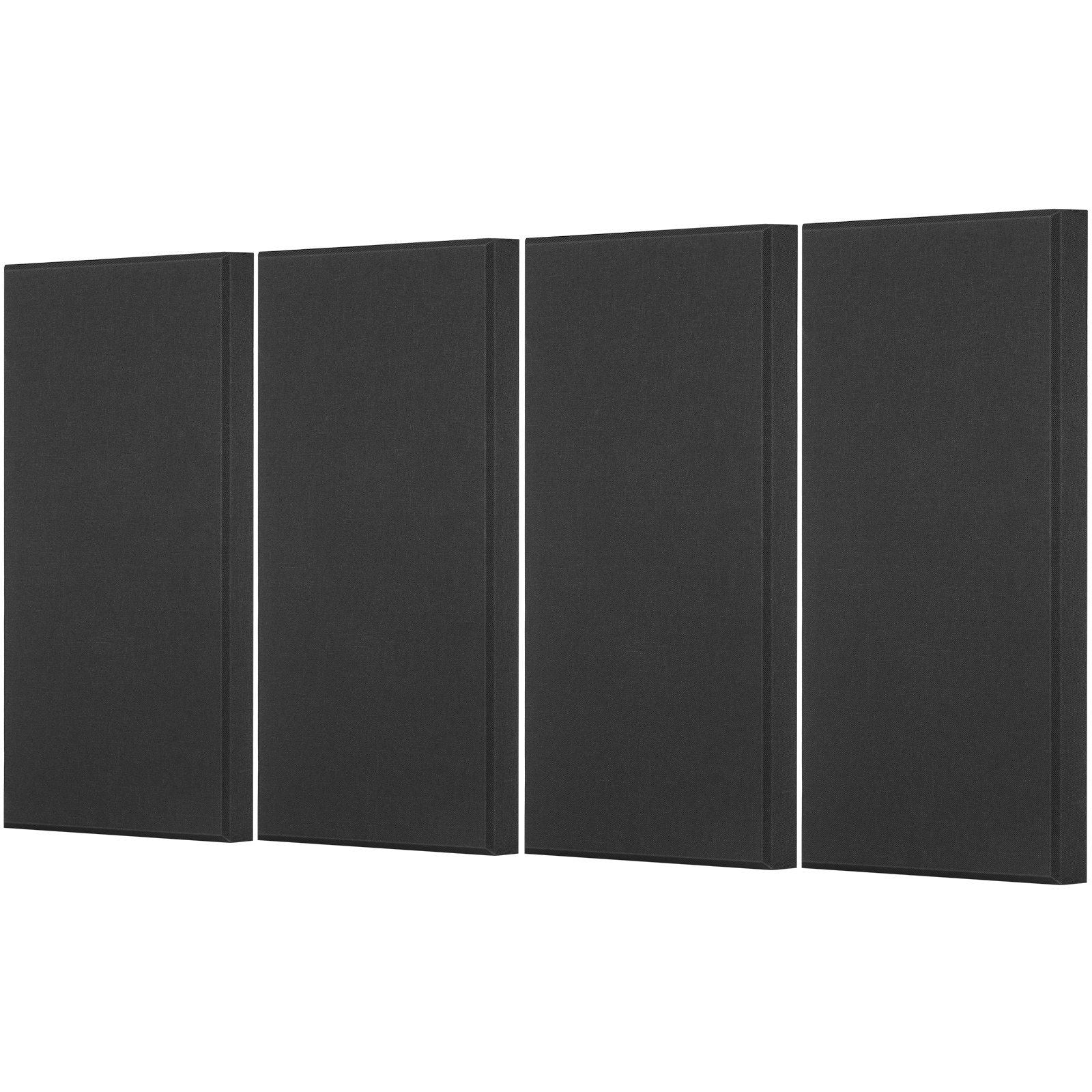 4 PCS Acoustic Wall Panels 2 in Thick 23.6 x 11.8 in Self-adhesive Black
