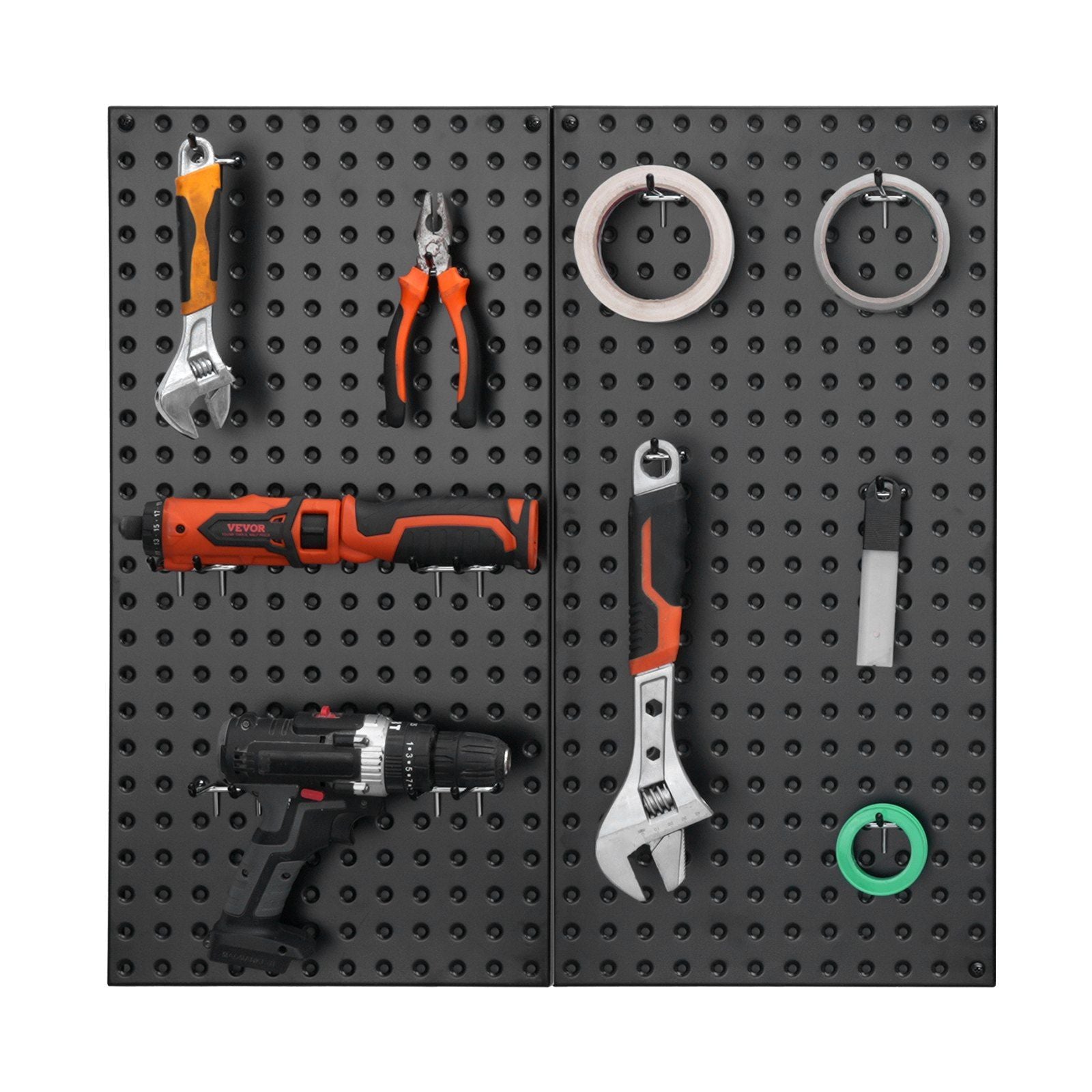 Metal Pegboard Panels 2 Pcs 32" x 16" Wall Organizer for Garage Tool Storage