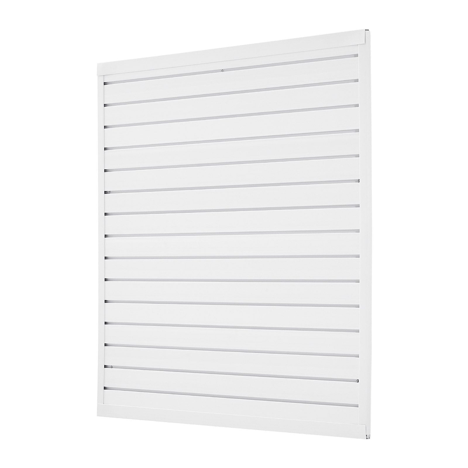 4 x 4 ft Slat Wall Paneling PVC White Garage Slatwall with Modular Design