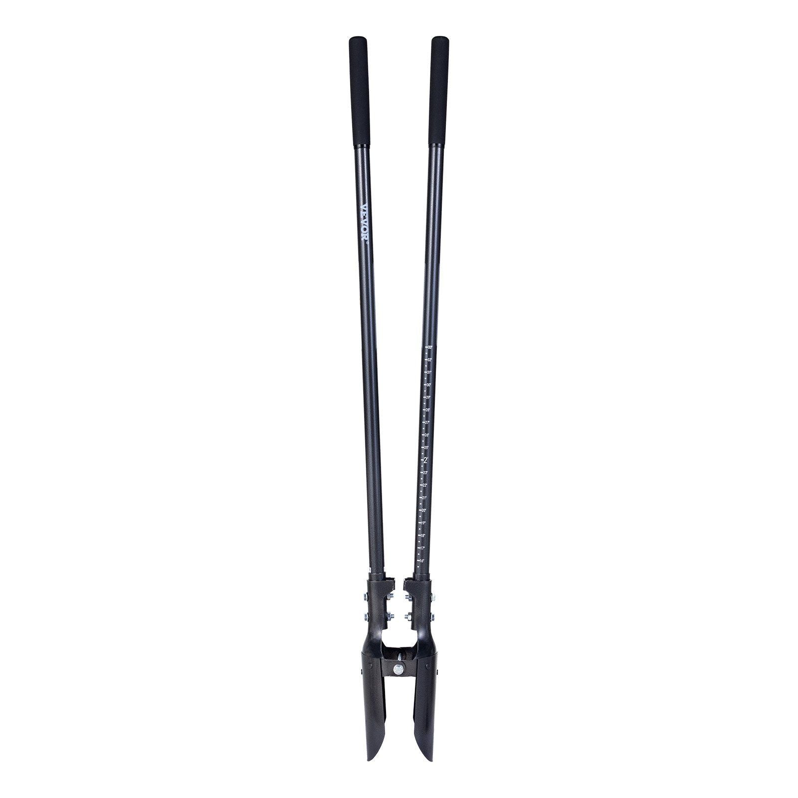 Post Hole Digger with Carbon Steel Handle Scale Marks 57.5" Manual Hole Digger