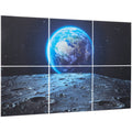 6 Pack Art Acoustic Panels 23.6 x 23.6 inch Self Adhesive for Home Earth