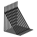 Shelf Bracket, 12 x 8 in 10 Pcs, Heavy Duty Floating Shelf Brackets, Brackets for Shelves, 3mm Thick Matte Black Triangle Shelf Bracket,Steel Shelving Brackets with 160 lbs Load Capacity