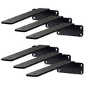 Shelf Bracket, 8'L x 4'W x 1.6'H 6 Pcs, Heavy Duty Floating Shelf Brackets, Brackets for Shelves, 5mm Thick Matte Black L Shelf Bracket,Steel Shelving Brackets with 160 lbs Load Capacity