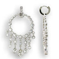 S37108 - Rhodium 925 Sterling Silver Earrings with Top Grade Crystal in Clear