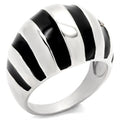 30914 - High-Polished 925 Sterling Silver Ring with Epoxy in Jet