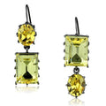 TK2709 - IP Light Black (IP Gun) Stainless Steel Earrings with Top Grade Crystal in Multi Color