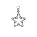 6X081 - High-Polished 925 Sterling Silver Pendant with AAA Grade CZ in Clear