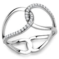 DA307 - No Plating Stainless Steel Ring with AAA Grade CZ in Clear
