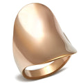 GL207 - IP Rose Gold(Ion Plating) Brass Ring with No Stone