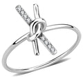 DA313 - No Plating Stainless Steel Ring with AAA Grade CZ in Clear