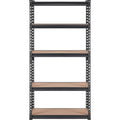 Storage Shelving Unit, 5-Tier Adjustable, 2000 lbs Capacity, Heavy Duty Garage Shelves Metal Organizer Utility Rack, Black, 30" L x 12" W x 60" H for Kitchen Pantry Basement Bathroom Laundry