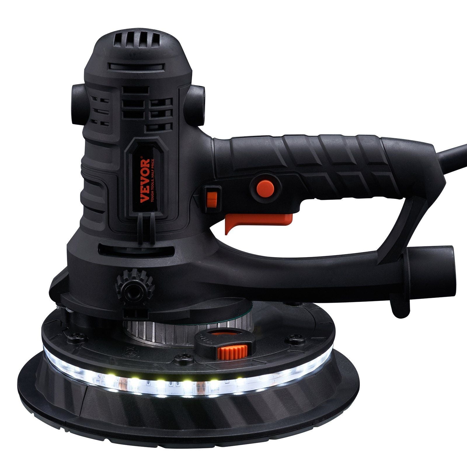 Drywall Sander 800W Brush Motor 1200-2300RPM Variable Speed & Auto Vacuum