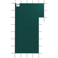 Inground Pool Safety Cover, 20 ft x 38 ft Rectangular Winter Pool Cover with Right Step, Triple Stitched, High Strength Mesh PP Material, Good Rain Permeability, Installation Hardware Included