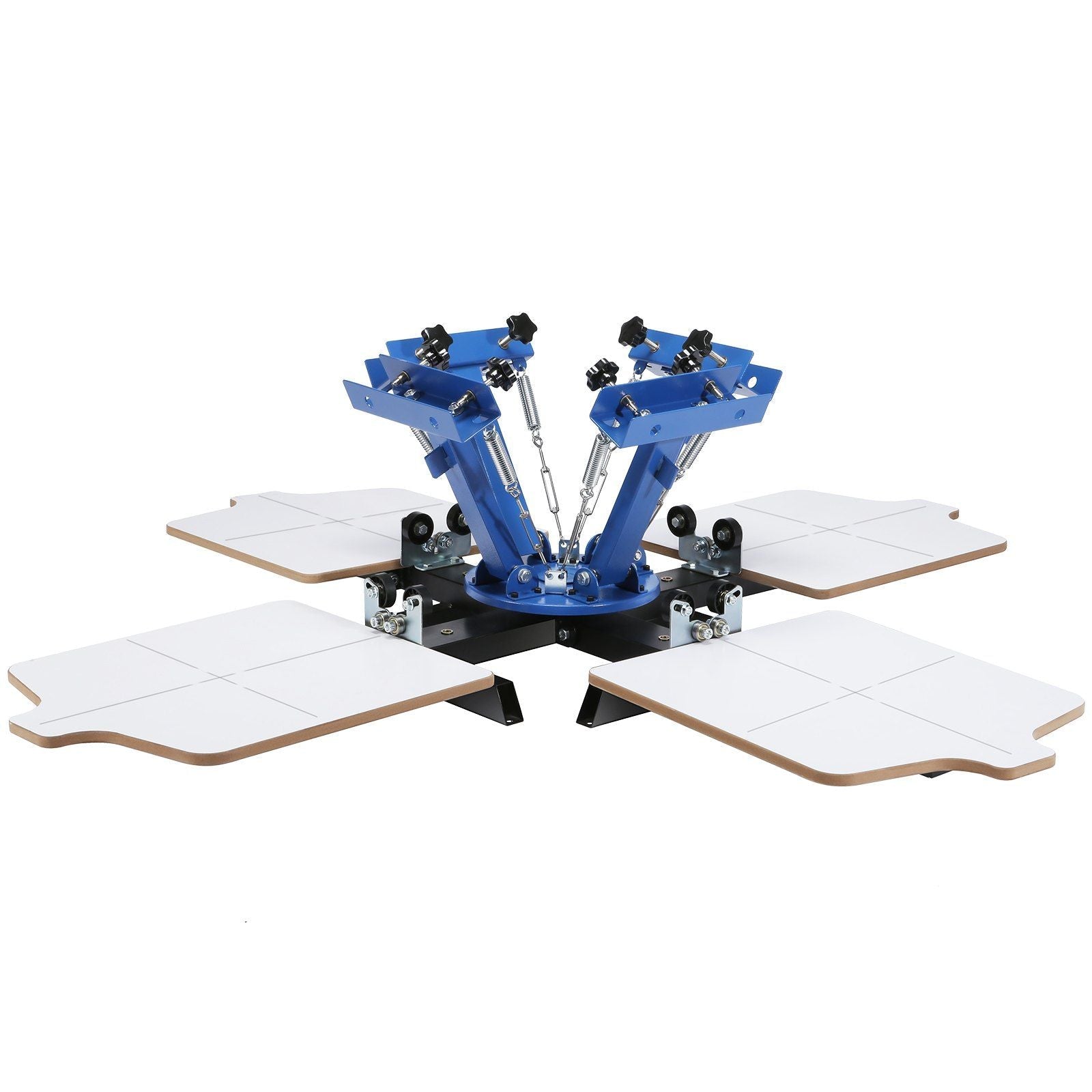 Screen Printing Machine, 4 Color 4 Station 360° Rotable Silk Screen Printing Press, 21.2x17.7in Screen Printing Press, Double-layer Positioning Pallet for T-shirt DIY Printing